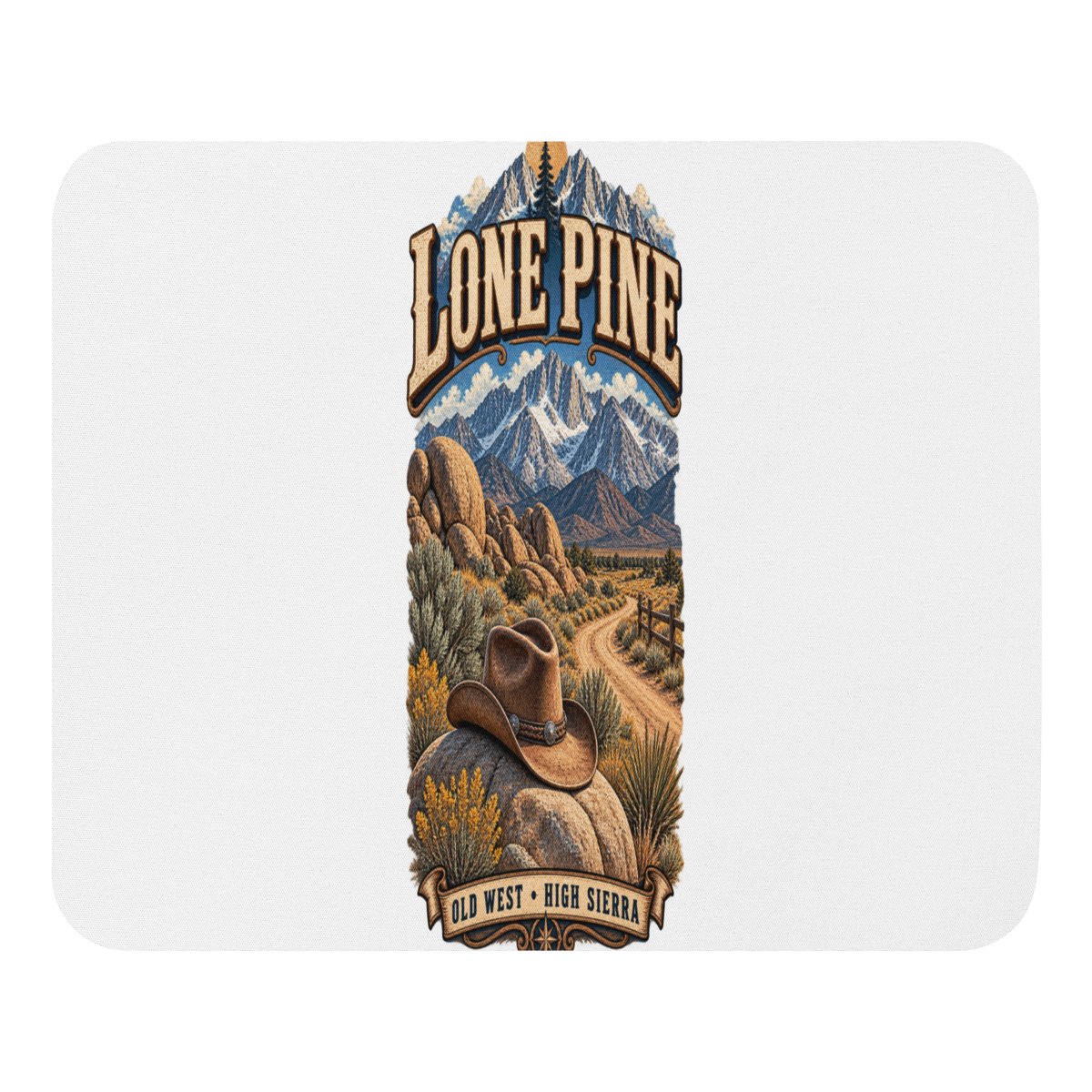 Lone Pine Old West Mouse Pad product mockup