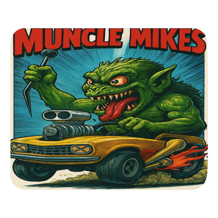Monster Mugs 005 Hot Rod Coffee Mug — Muncle Mikes Mouse Pad product mockup