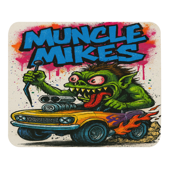 Monster Mugs 008 Hot Rod Coffee Mug — Muncle Mikes Mouse Pad product mockup