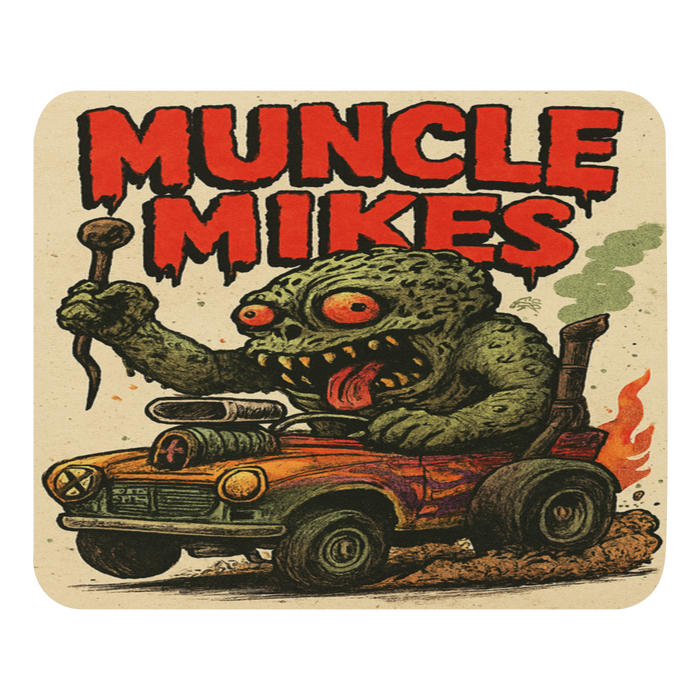 Monster Mugs 009 Hot Rod Coffee Mug — Muncle Mikes Mouse Pad product mockup