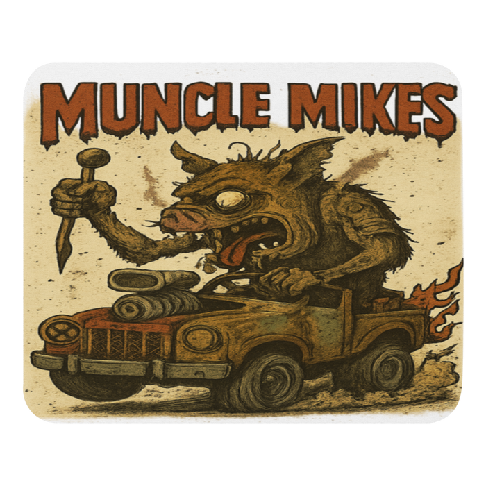 Monster Mugs 010 Hot Rod Coffee Mug — Muncle Mikes Mouse Pad product mockup