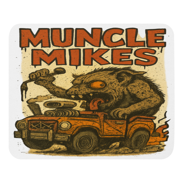 Monster Mugs 011 Hot Rod Coffee Mug — Muncle Mikes Mouse Pad product mockup