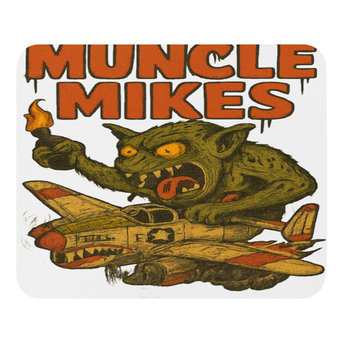 Monster Mugs 012 Hot Rod Coffee Mug — Muncle Mikes Mouse Pad product mockup