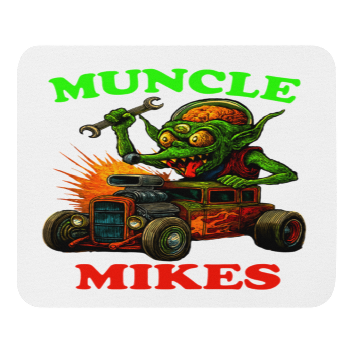 Muncle Mikes Hot Rod and Rat Rod Shirt Mayhem! Monster Rods! (023) Mouse Pad product mockup
