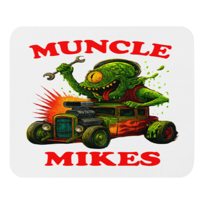 Muncle Mikes Hot Rod and Rat Rod Shirt Mayhem! Monster Rods! (025) Mouse Pad product mockup