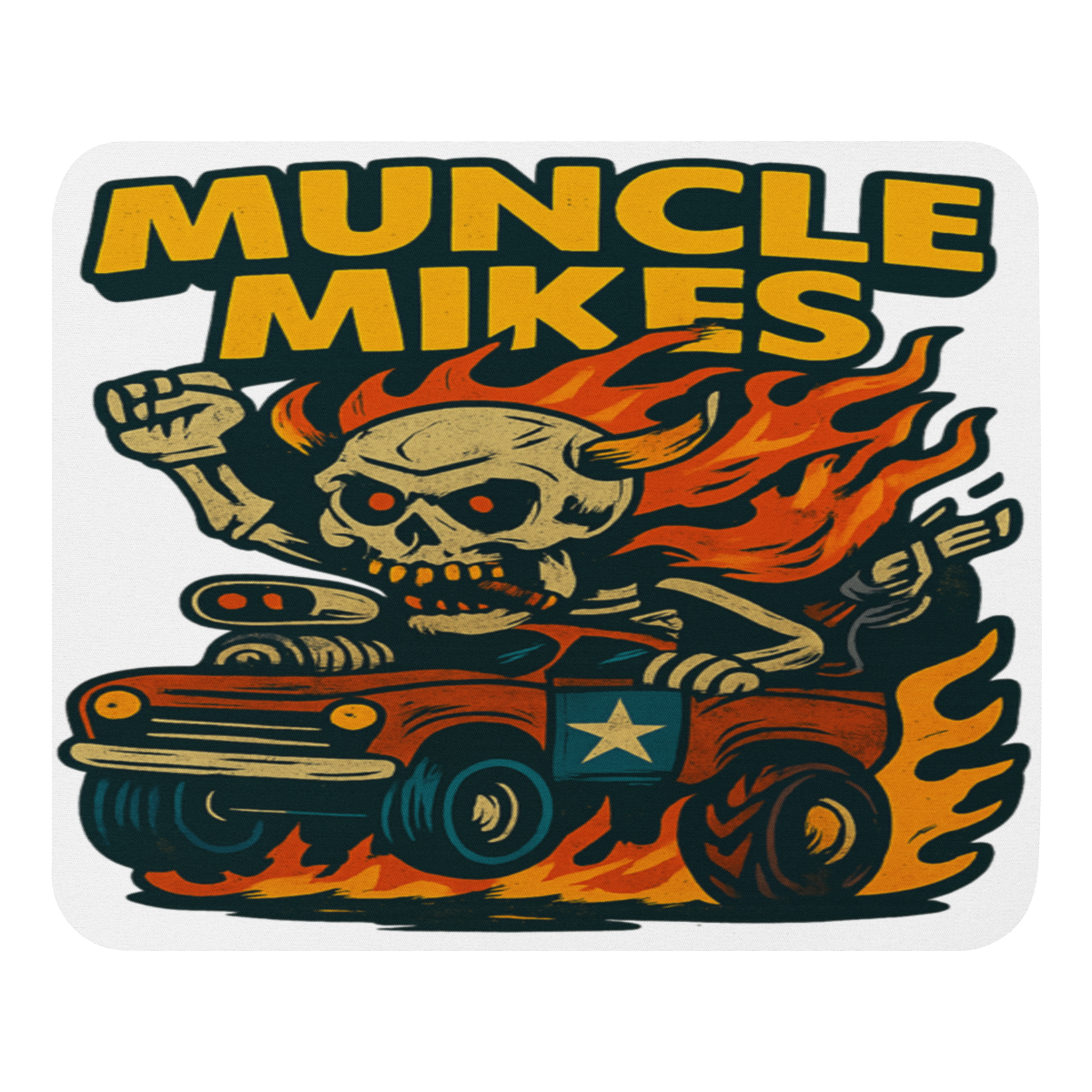 Muncle Mikes Hot Rod and Rat Rod Shirt Mayhem! Monster Rods! (028) Mouse Pad product mockup