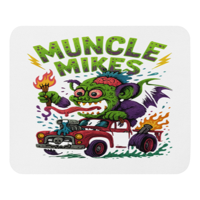 Muncle Mikes Hot Rod and Rat Rod Shirt Mayhem! Monster Rods! (030) Mouse Pad product mockup