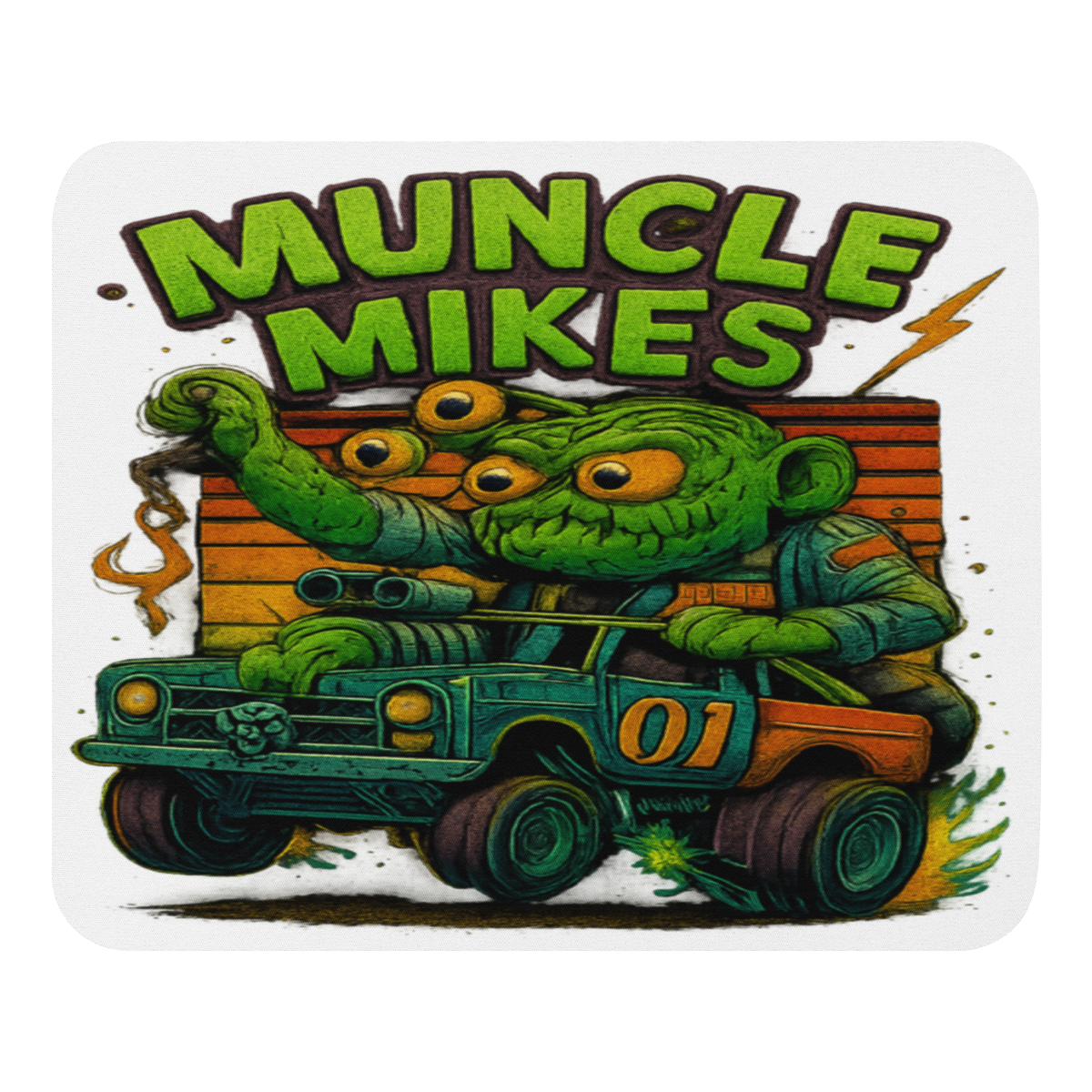 Muncle Mikes Hot Rod and Rat Rod Shirt Mayhem! Monster Rods! (035) Mouse Pad product mockup