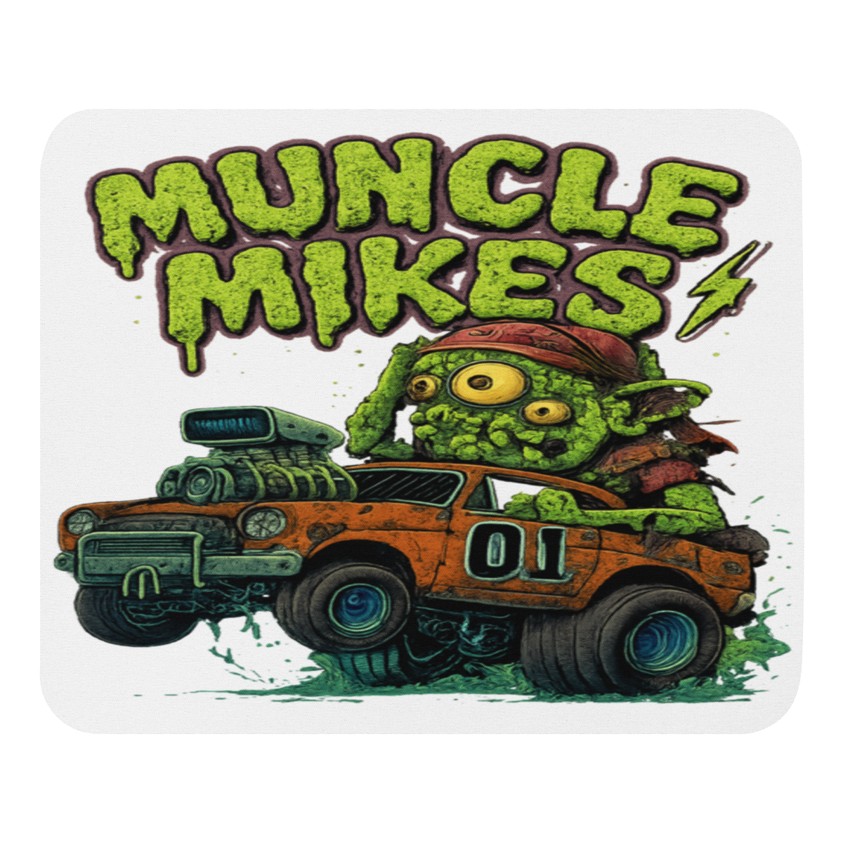 Muncle Mikes Hot Rod and Rat Rod Shirt Mayhem! Monster Rods! (037) Mouse Pad product mockup