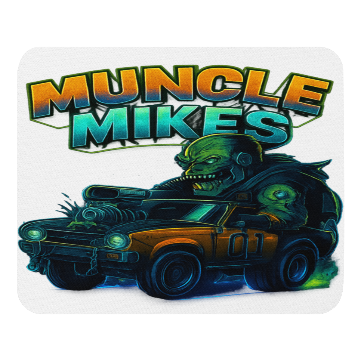 Muncle Mikes Hot Rod and Rat Rod Shirt Mayhem! Monster Rods! (038) Mouse Pad product mockup