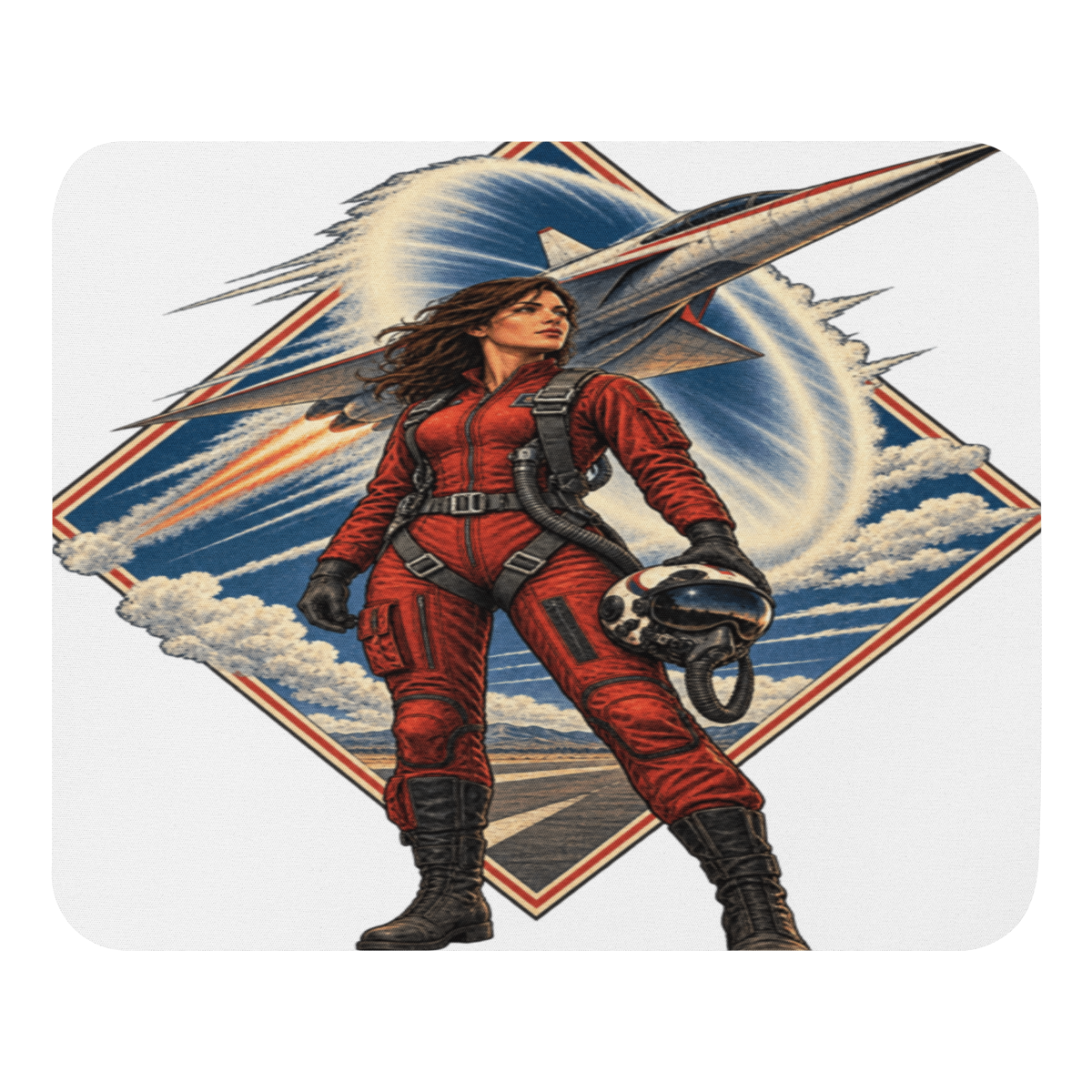 Vintage Aviation Pin-Up Edition 08 Mouse Pad — front view