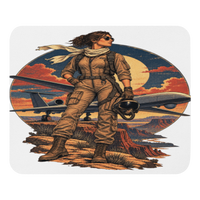 Vintage Aviation Pin-Up Edition 40 Mouse Pad — front view