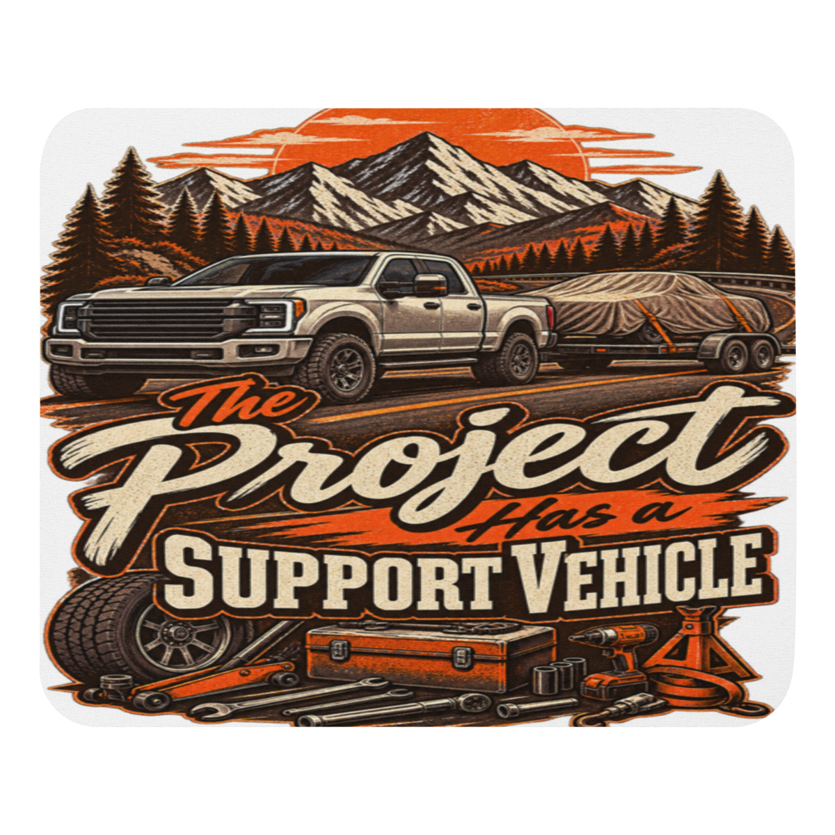 Project Support Vehicle Mouse Pad product mockup