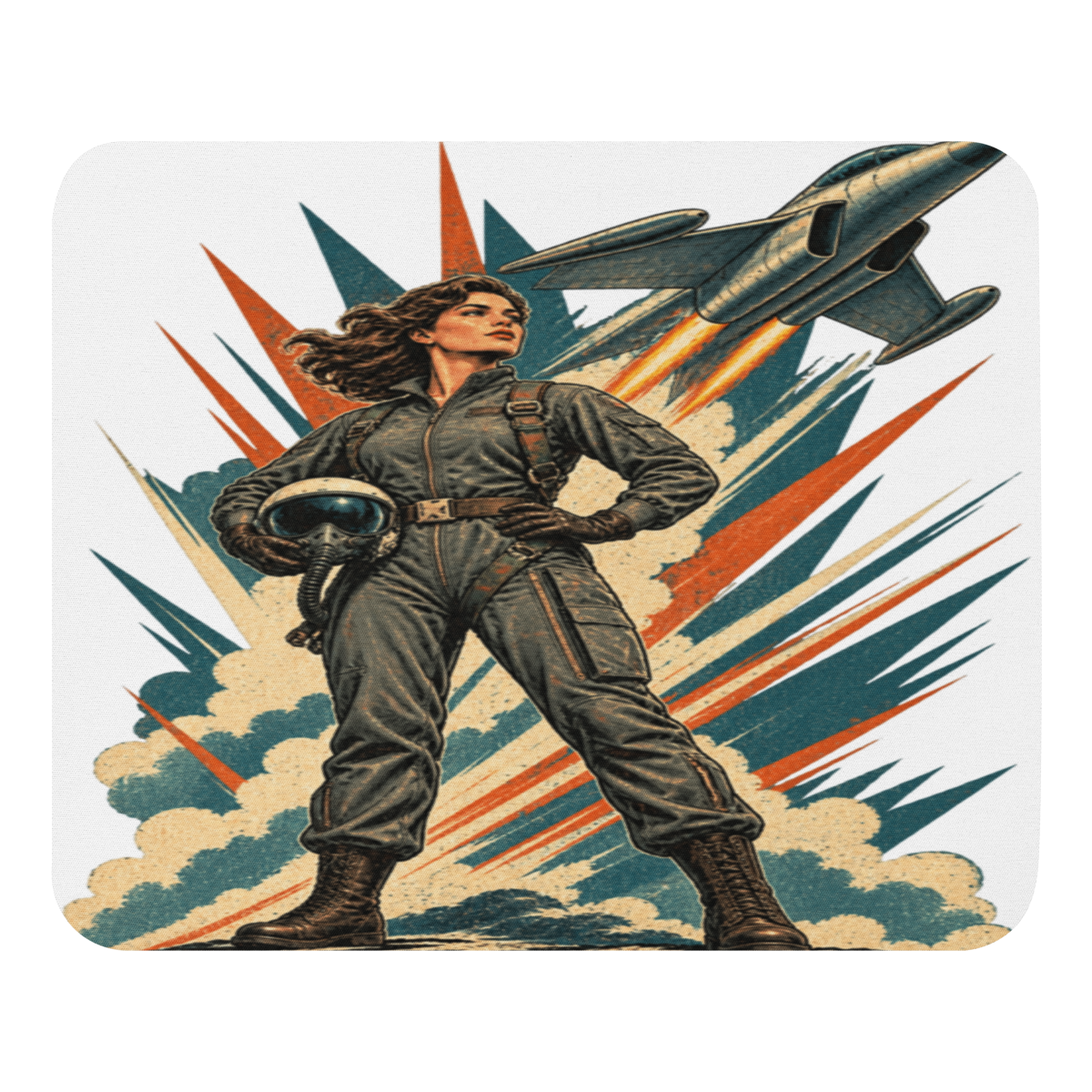 Vintage Aviation Pin-Up Edition 03 Mouse Pad — front view
