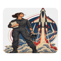 Vintage Aviation Pin-Up Edition 10 Mouse Pad — front view
