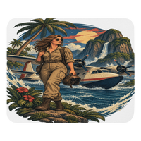 Vintage Aviation Pin-Up Edition 12 Mouse Pad — front view