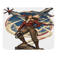 Vintage Aviation Pin-Up Edition 13 Mouse Pad — front view