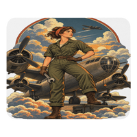 Vintage Aviation Pin-Up Edition 16 Mouse Pad — front view