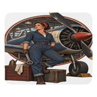 Vintage Aviation Pin-Up Edition 17 Mouse Pad — front view
