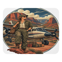 Vintage Aviation Pin-Up Edition 18 Mouse Pad — front view