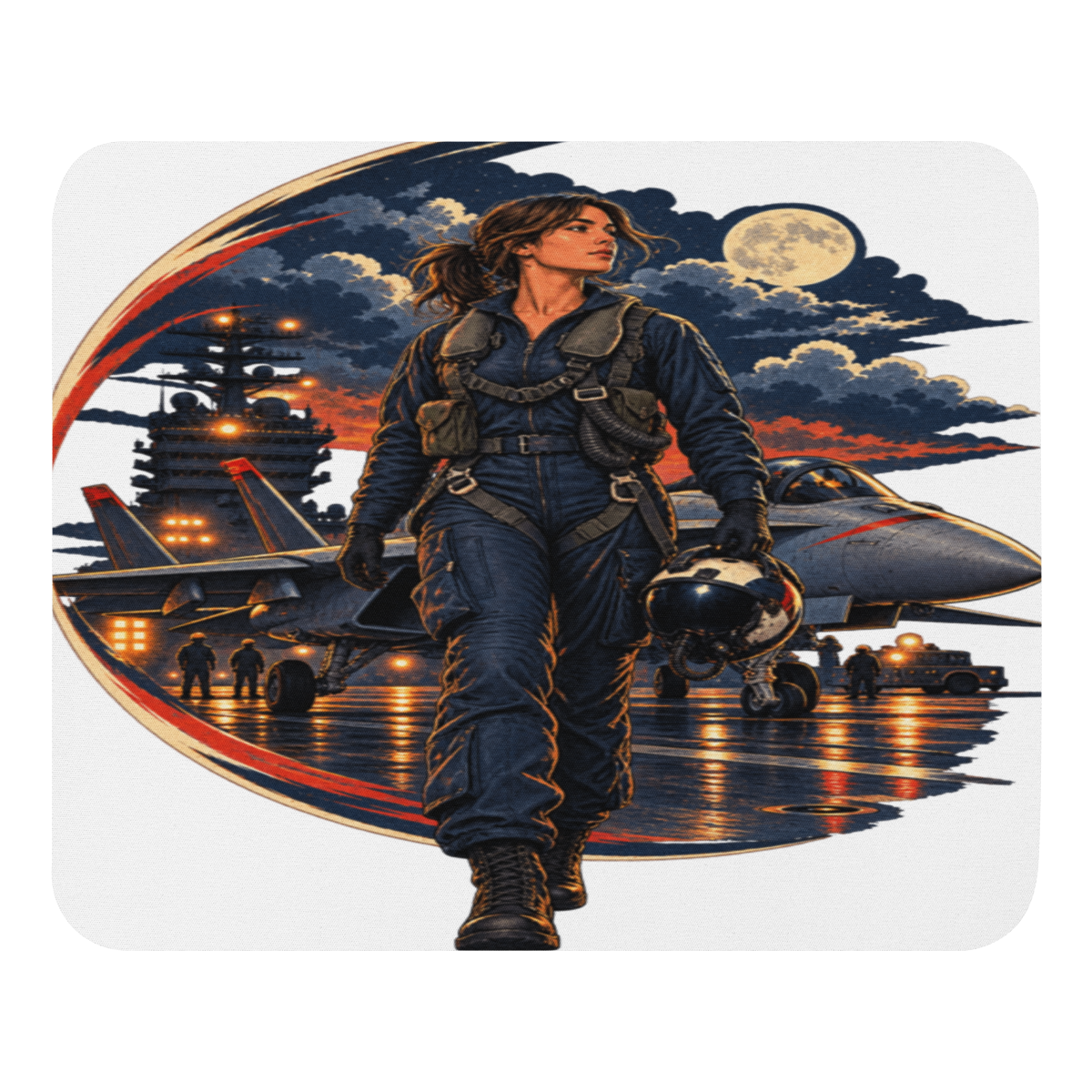 Vintage Aviation Pin-Up Edition 20 Mouse Pad — front view