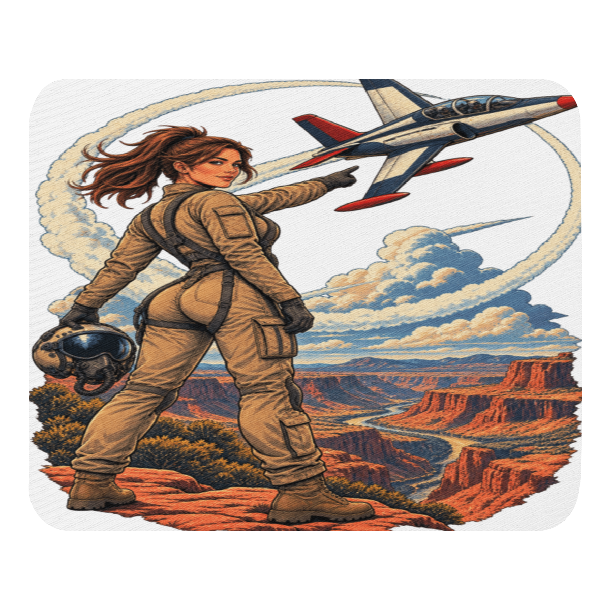 Vintage Aviation Pin-Up Edition 26 Mouse Pad — front view