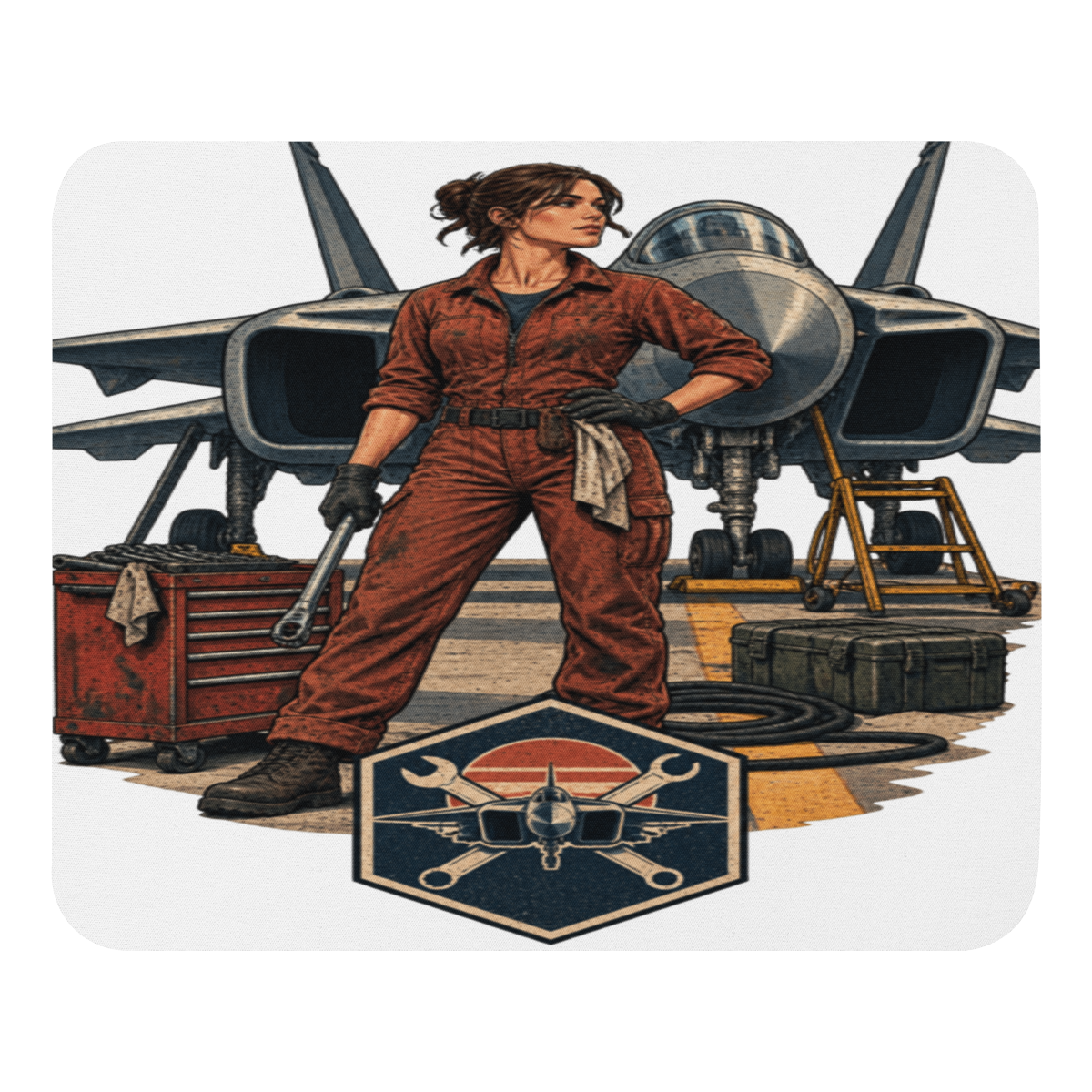 Vintage Aviation Pin-Up Edition 28 Mouse Pad — front view