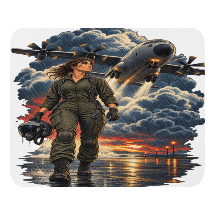 Vintage Aviation Pin-Up T-Shirt – Edition 30 Mouse Pad product mockup