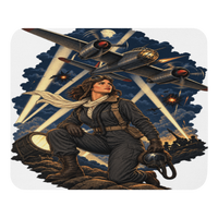 Vintage Aviation Pin-Up T-Shirt – Edition 31 Mouse Pad product mockup