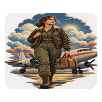 Vintage Aviation Pin-Up T-Shirt – Edition 33 Mouse Pad product mockup
