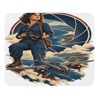 Vintage Aviation Pin-Up T-Shirt – Edition 37 Mouse Pad product mockup