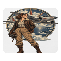 Vintage Aviation Pin-Up T-Shirt – Edition 38 Mouse Pad product mockup