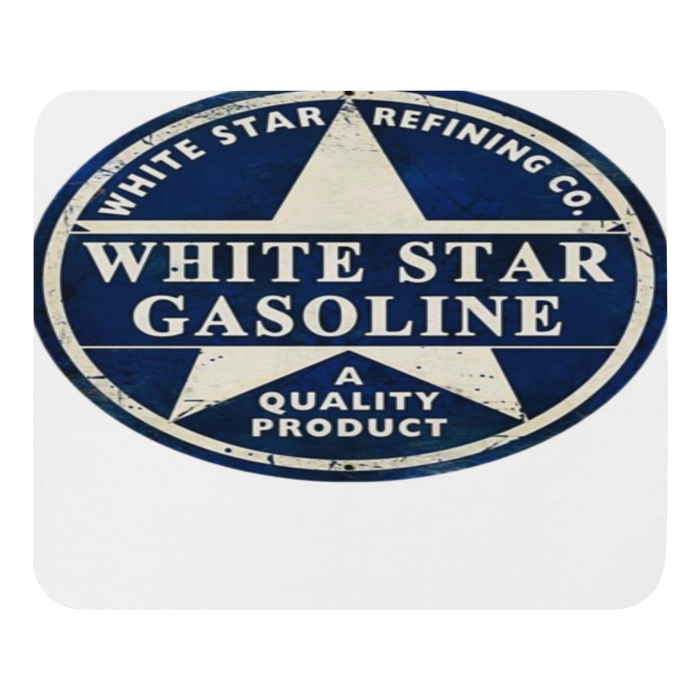 White Star Gasoline Vintage Gas and Oil T-Shirt — Muncle Mikes Mouse Pad product mockup