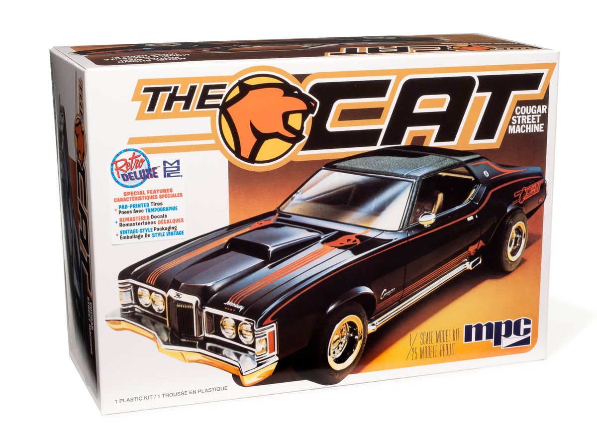 MPC1004M 1/25 1973 Mercury Cougar "The Cat" model kit — retail box front
