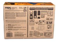 MPC1006 1972 Plymouth Duster 1:25 model kit box back with parts overview