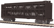 MTH 20-94731 O scale Denver and Rio Grande steel-sided stock car, manufacturer model view