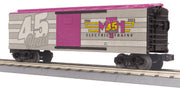 MTH 30-71254 O gauge MTH Electric Trains 45th anniversary boxcar with purple roof and door