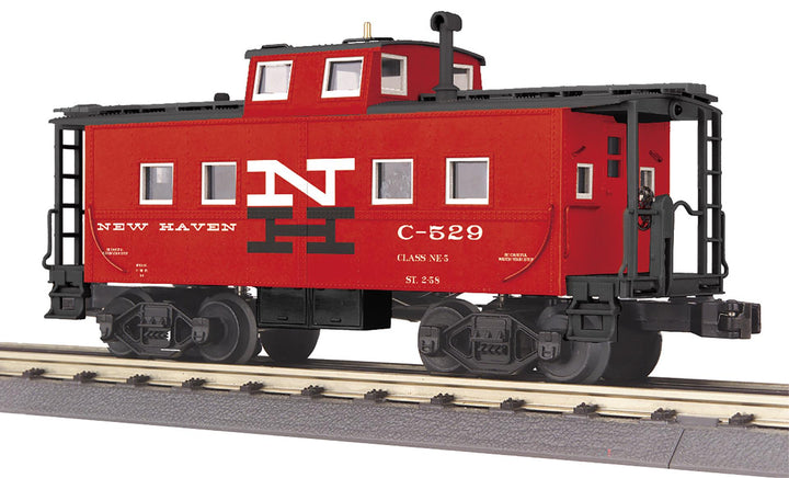 MTH 30-77419 O gauge New Haven red steel caboose with black roof