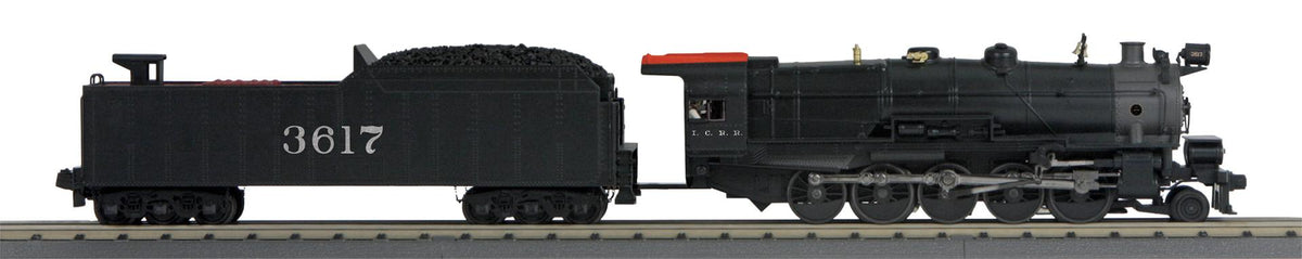 MTH 30-1876-1 Illinois Central 2-10-0 Decapod steam locomotive and tender 3617, side view