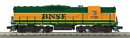 MTH RailKing 30-21353-1 BNSF SD9 number 1720, O scale locomotive side view