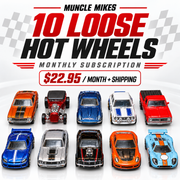 Muncle Mikes 10 Loose Hot Wheels monthly subscription, $22.95 per month plus shipping