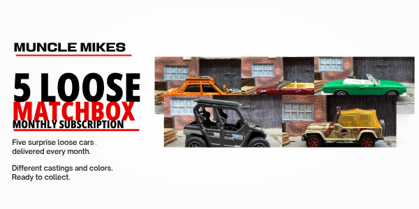 Muncle Mikes 5 Loose Matchbox Monthly Subscription with five real Matchbox vehicles