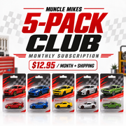Muncle Mikes 5-Pack Club monthly subscription with five new carded die-cast cars, $12.95 per month plus shipping