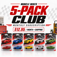 Muncle Mikes 5-Pack Club monthly subscription with five new carded die-cast cars, $12.95 per month plus shipping