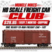 Muncle Mikes HO Scale Freight Car Club — $29.95 every two months plus shipping; illustrative model, selection varies