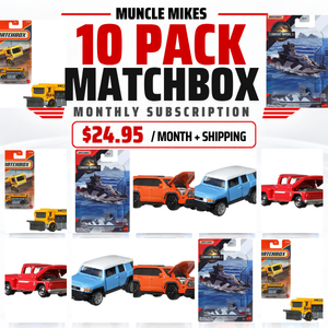 Muncle Mikes Matchbox 10-Pack Monthly Subscription featuring ten real official Matchbox package examples