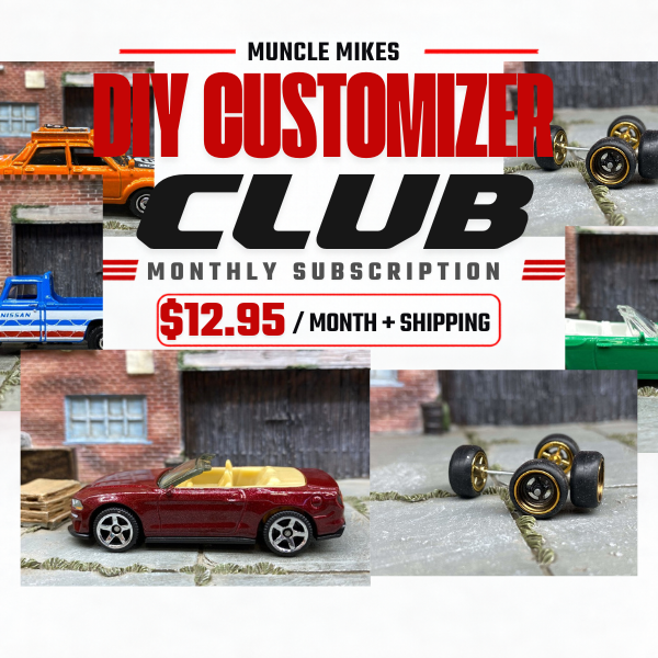 Muncle Mikes Matchbox DIY Customizer Club featuring real Matchbox donor cars and Matchbox-compatible custom parts