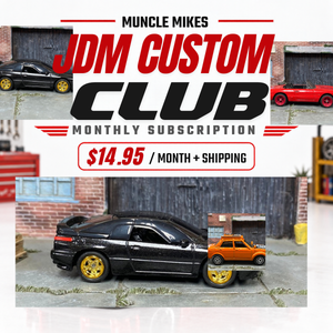 Muncle Mikes Matchbox JDM Rubber-Tire Custom Club featuring real JDM Matchbox customs