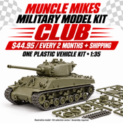Muncle Mikes Military Model Kit Club — illustrative model, kit selection varies, assembly required