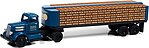 Classic Metal Works 31198 White WC22 Tractor with Flatbed Trailer & Bottles – Peoples Beer – HO 1:87